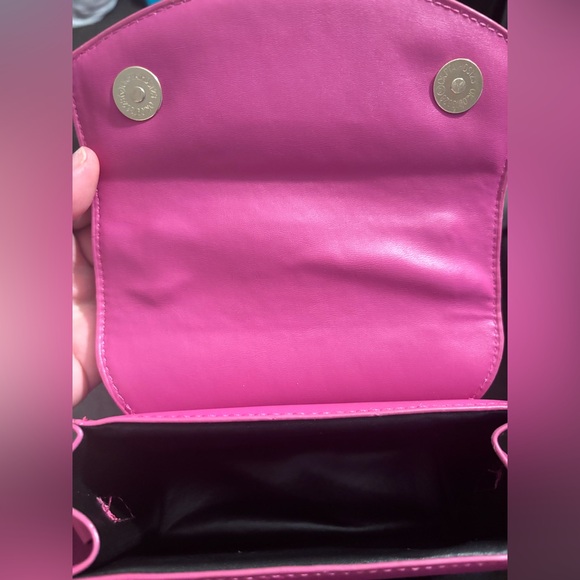 Floral shape handle Pink Women's Handbag Crossbody Bag with one belt: 17*13cm - Picture 4 of 4